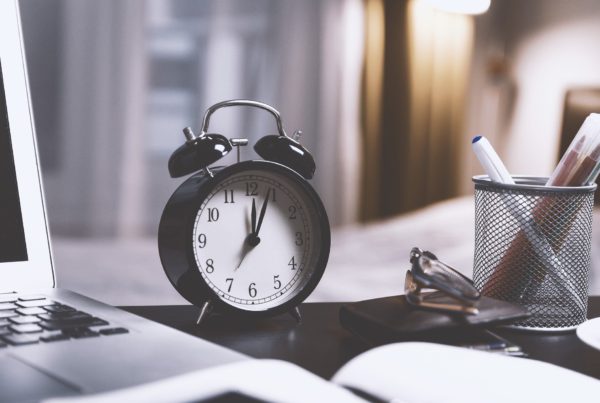 clock on table